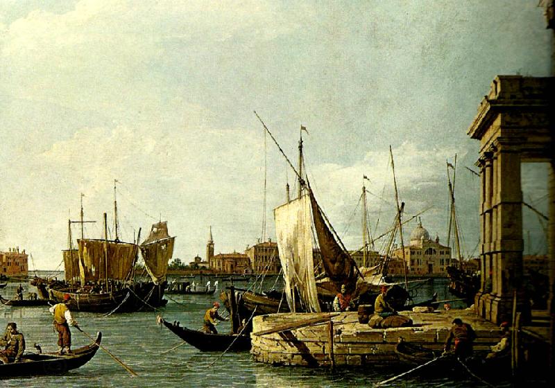 antonio canaletto vy fran tullhuskajen i venedig China oil painting art